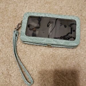 Teal Mermaid phone clutch wallet new